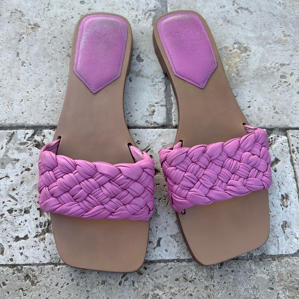 Pink Marc Fisher Rope Tie Sandal